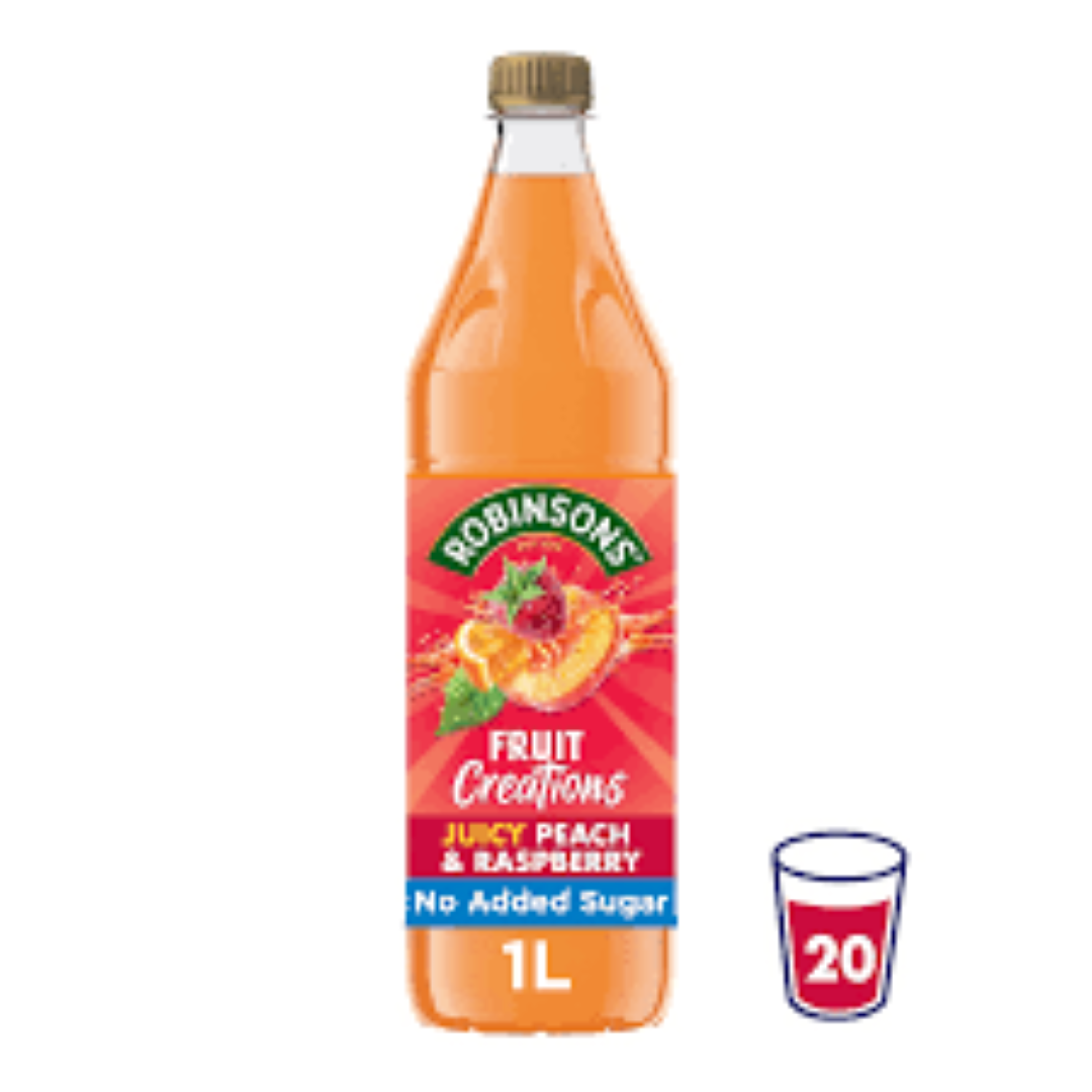 ROBINSONS FRUIT CREATIONS PEACH N RASPBERRY 1LT